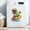 Creative Crocodile Taking a Bath Wall Stickers, Cute Removable Self-Adhesive for Kids Room & Living Room Decor