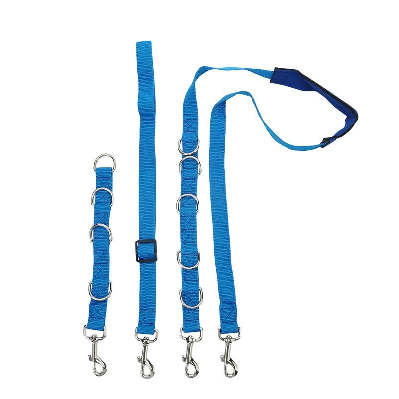 

3pcs Adjustable Dog Grooming Belly Strap D-rings Bathing Band Free Size Pet Traction Belt Dog Collar Dog Harness Pet Supplies синій