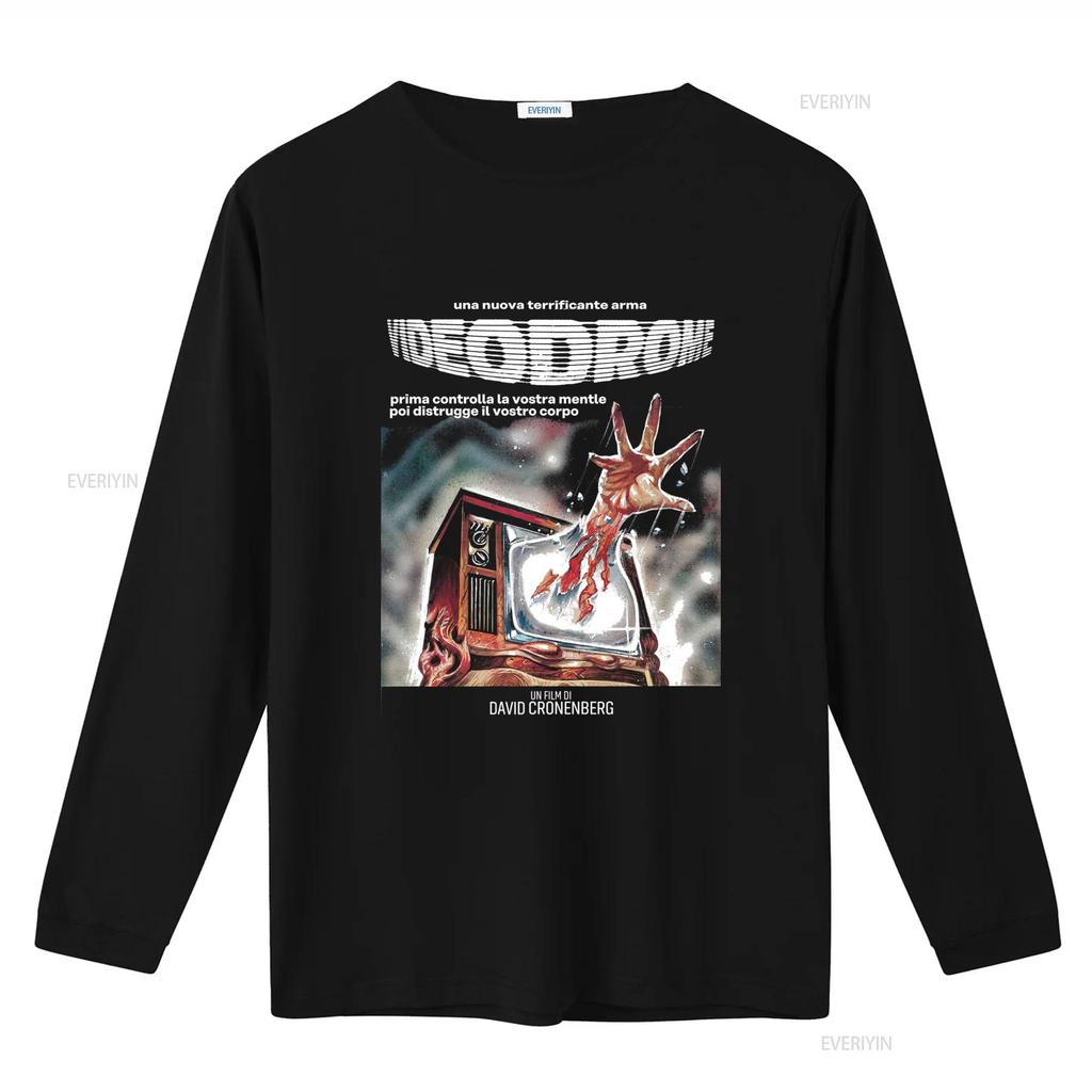 Videodrome Cult Movie T Shirt Retro TV Horror Design Perfect for Fans Enthusiasts Vintage Washed Versatile Streetwear Soft
