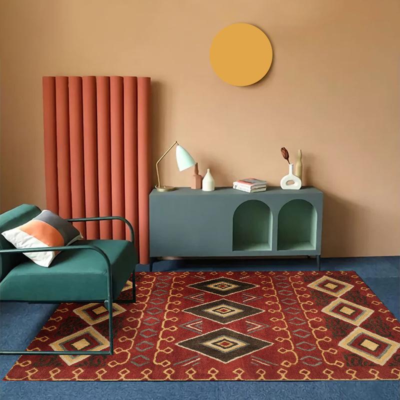 Modern Trendy Bohemian Living Room Rug, Teenage Aesthetic Room Decor Furry Large Rug, Kitchen Bathroom Non-slip Floor Mat