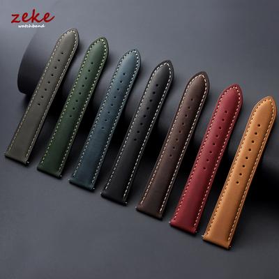 14/16/18/20/22/24mm Bracelet for Omega Genuine Calfskin Leather Watch Band Butterfly Buckle Soft Stitched Brown Strap for Seiko