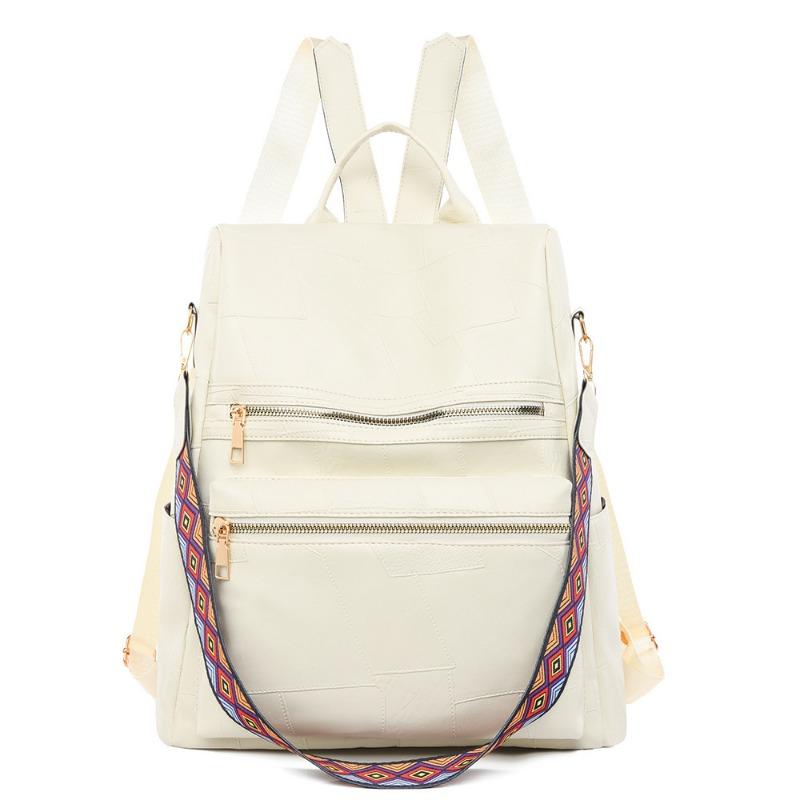 Soft Leather Capacity Casual Backpack
