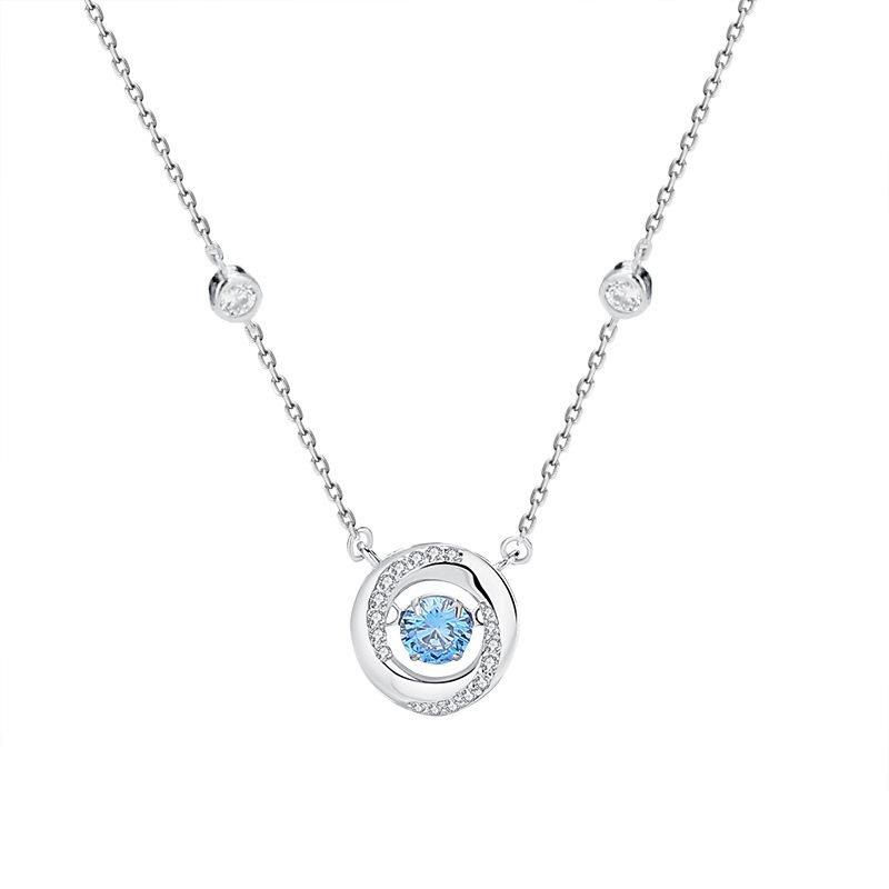 

Inlaid Mobius beating heart necklace women s three-second heart collarbone chain niche birthday gift