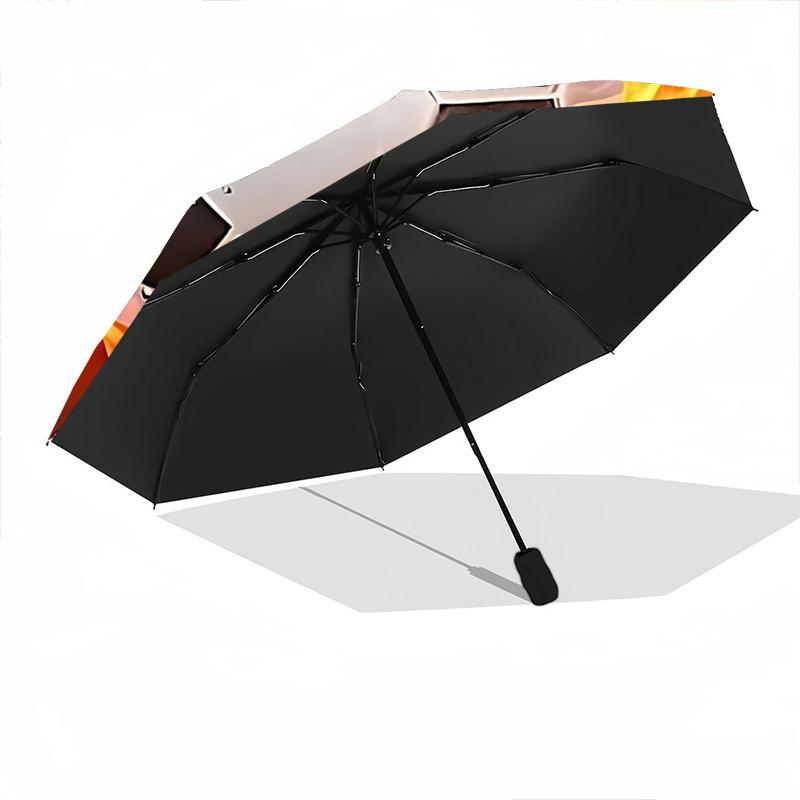1 pièce Ballon de Football Électrique avec Conception Pliante à Ouverture Automatique, Parapluie d'Extérieur à Structure en Fer à 8 Bâtons, Cadeau Parfait pour les Fans, les Voyageurs, Usage Quotidien,