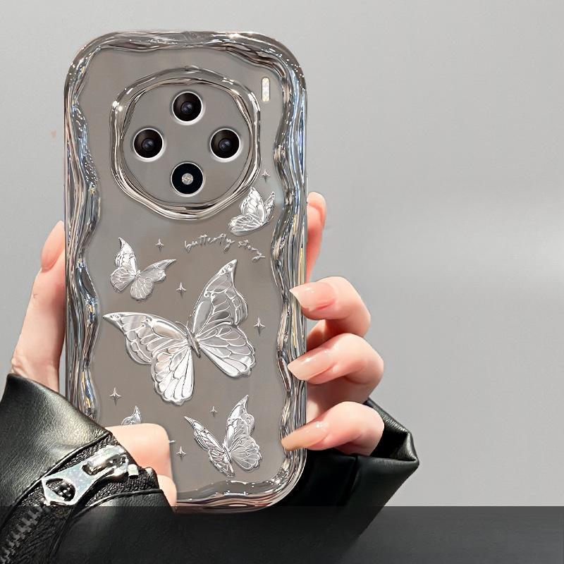 

Подходит для чехла для мобильного телефона Vivos18/17pro X100 Перьевая пряжа Бабочка Подставка Y77/52s Гальваническое серебро Полная защита от падений iQOO 10 Pro