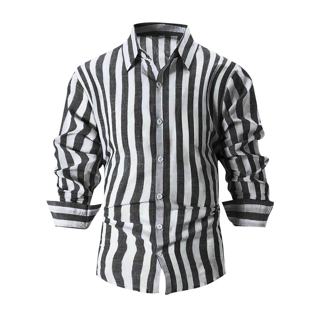 Herren Sommer Neue Lose Druck Langarm Hemd Strickjacke Strand Hemd