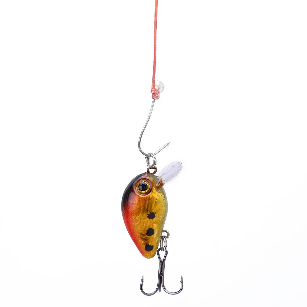5 pezzi 3 cm Occhi Olografici 3D Mini Esche da Pesca Galleggianti Micro Esca per Bass Crankbait Amo Triplo