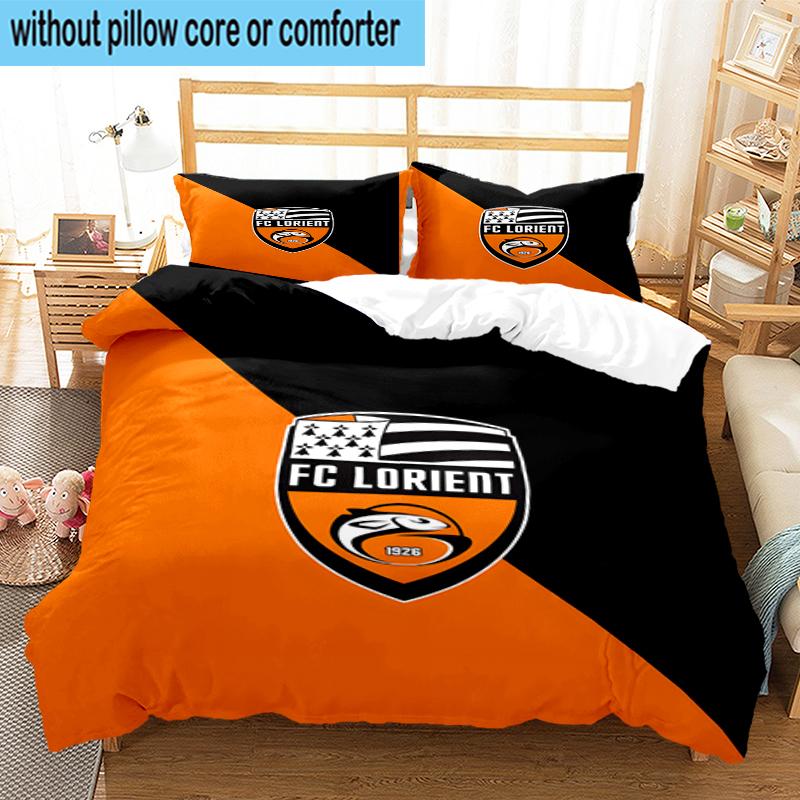 3PCS Lori-ent Football Club Bedding Set,Including 1pc Duvet Cover And 2pcs Pillowcases Perfect for Bedroom, Dormitory, Fan Christmas gift