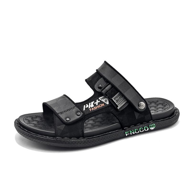 

Мужская повседневная обувь, мужские сандалии, новая обувь, противоскользящие сандалии из искусственной кожи, мужские тапочки, пляжная мужская обувь, уличная обувь для прогулок 44 серый