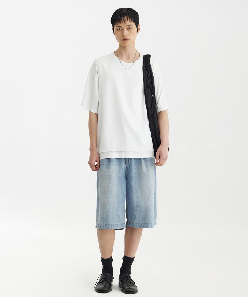 Youth Layered H/S T-Shirt - White