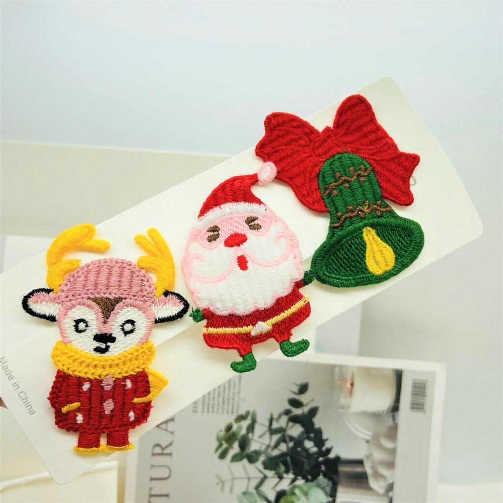 New Santa Claus & Reindeer Knitted Hair Clips – Cute Children's Side Hairpins