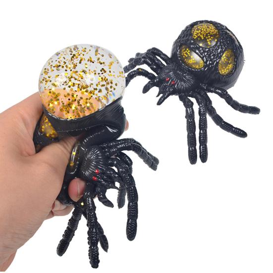 Colorful Beads Spider Squeeze Toy Anxiety Stress Relief Fake Spider Pinch