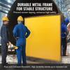 Welding Screen with Frame, 6' X 6' Welding Curtain Screen, Flame-Resistant Vinyl Welding Protection Screen On 4 Swivel Wheel (2 Lockable), Moveable &