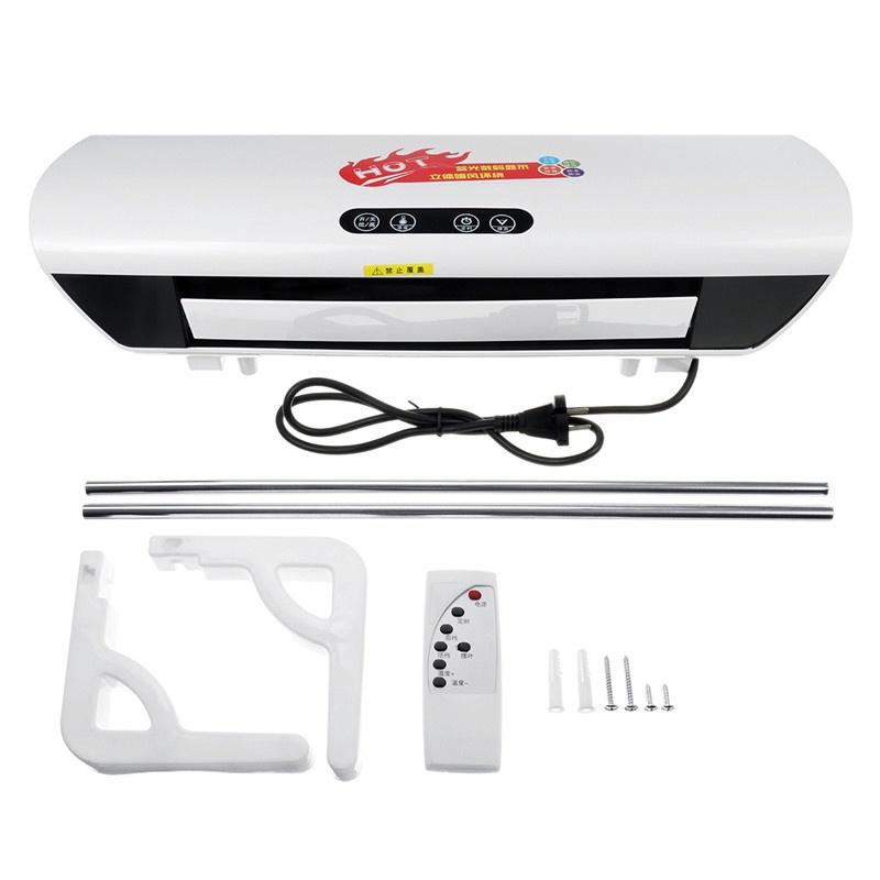2000W LED Air Conditioning Electric Heater Air Conditioner Wall Mounted PTC Electric Heater 8 Hour Timer Heater 56.8*18.2cm