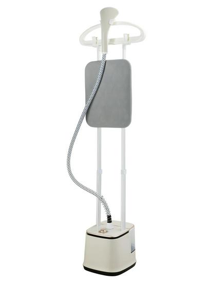 Dual-Rod Vertical Garment Steamer with Ironing Board, Large Steam Output, and Spacious Water Tank for Home Use