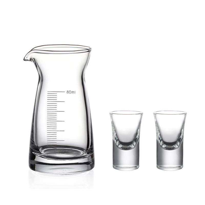 

Набор из 3 стеклянных предметов 110 мл Диспенсер для вина со шкалой 15 мл Рюмки для шотов Китайские спиртные напитки Маленькая винная рюмка Прозрачные Оптовые рюмки 110ml-15ml-15ml