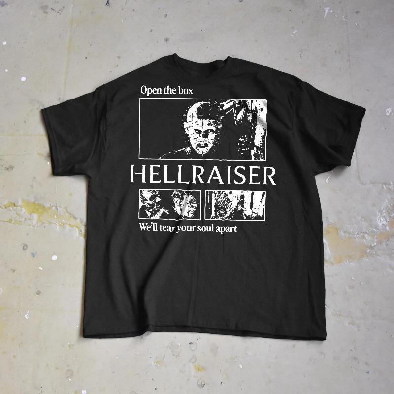 

Hellraiser TShirt Pinhead Clive Barker Horror Movie Tee Summer unisex Loose and Breathable cotton Tshirt Top L