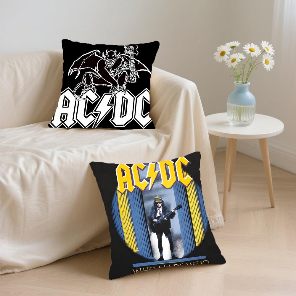 Band A-AC D-DC Cushion Cover Comfortable Reversible Pillow Cover Ideal for Car Sofa Bedroom & Beyond