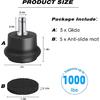 Bell Glides Replacement Office Chair or Stool Swivel Caster Wheels To Fixed Stationary Castors, Office Chair Wheels for Carpet - with Separate Self