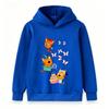 Kids Boys Girls Hoodie Cartoon Orange Cats Butterflies Print Pullover Hooded Sweatshirt Casual Birthday Party Streetwear Soft Warm Children