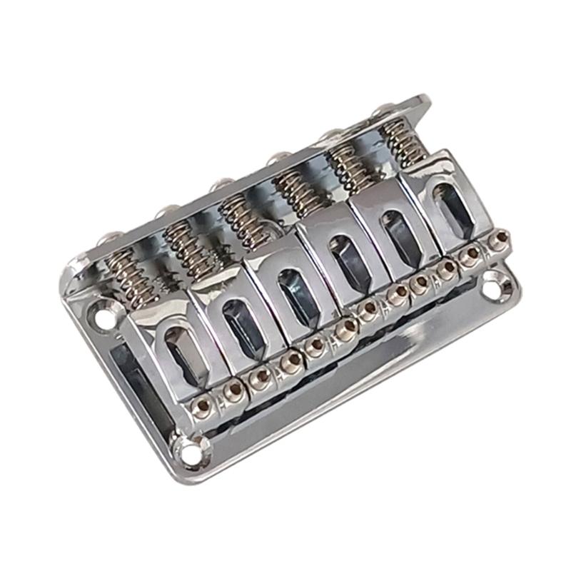 6 String Cigar Box Guitar Bridge, Electric Guitar Bridge Tailpiece Top Load Fixed Hardtail Saddle Cigar Box Guitar Parts
