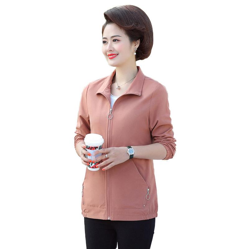 Frühlings- und Herbstjacken 2024 Neue Damenbekleidung mittleren Alters Kurze Reversjacken Langarm-Cardigan-Oberteile