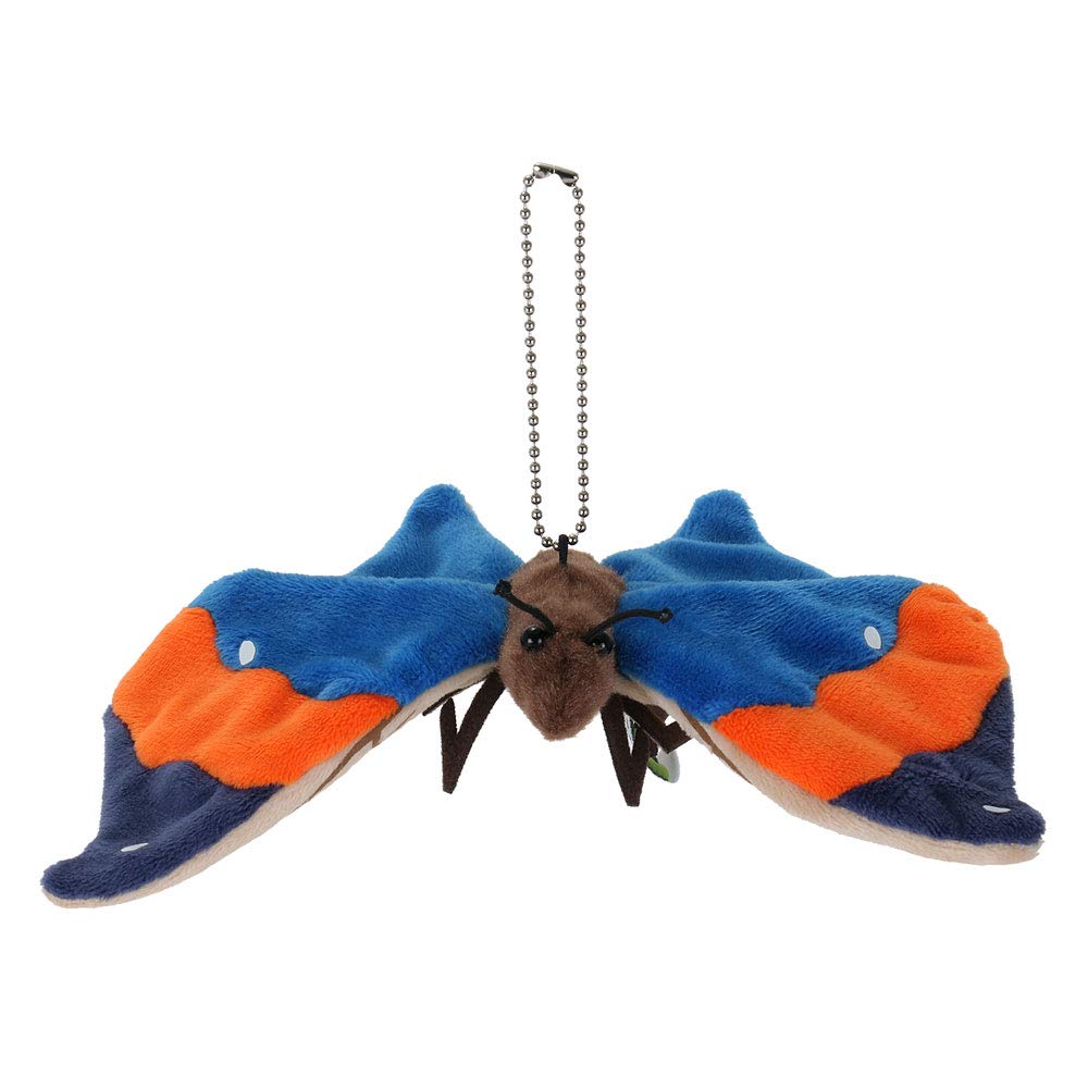 [COLORATA] Colorata Plush Mascot Leaf Butterfly (Yanbaru Creaturewith Chain) Realistic Butterfly Keychain Doll Gift (Twice Tested)  Christmas Present