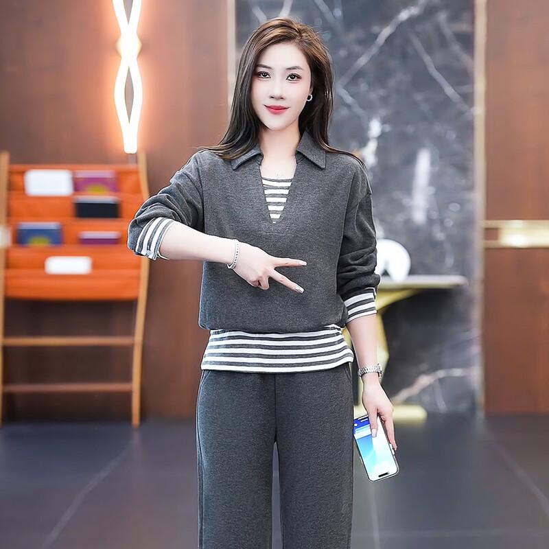 JOHLIN DREAM Premium Women s Long-Sleeve Casual Sportswear Set 3XL