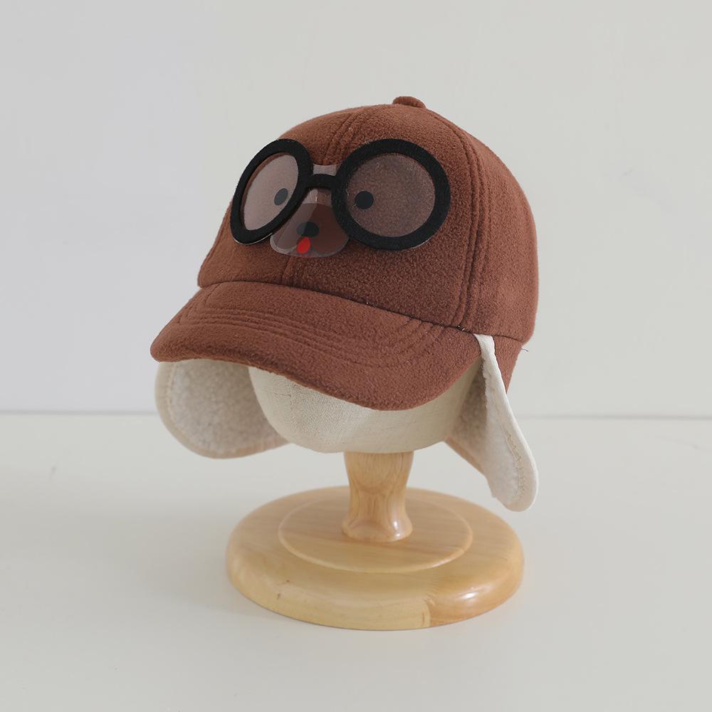 Kinder Herbst/Winter Lammwolle Baseballkappe mit Ohrenschutz