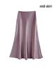 French Luxury Imitation Satin High-Waist Fishtail Midi Skirt for Women