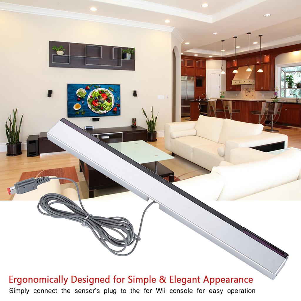 Infrared IR Signal Ray Sensor Bar Wired Receiver & Stand for Nintendo Console Wired for Wii Sensor Bar Wired Sensor Bar