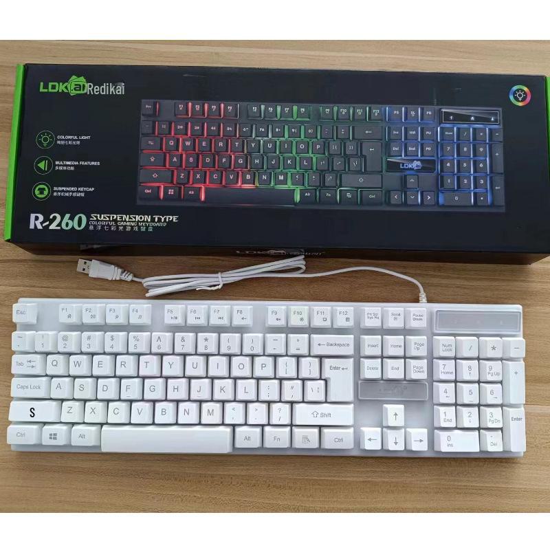 Redike R260 RGB Backlit USB Wired Gaming Keyboard