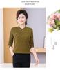 Mid-aged & Elderly Women's Velvet Qipao Top - Warm Winter Layer with Stylish Frog Buttons, Age-Defying Stand Collar