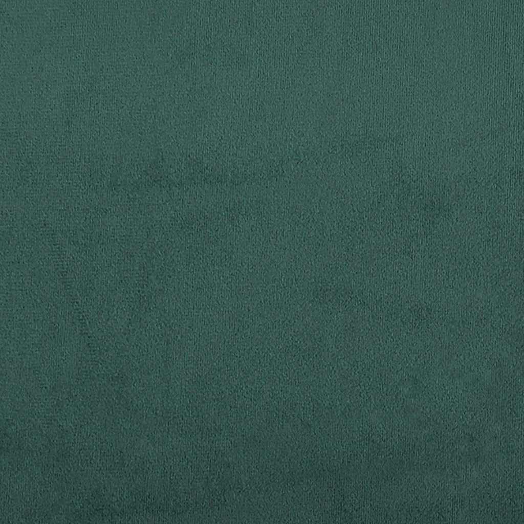 2 Seater L Shaped Sofa with Chaise Longue Dark Green 125 cm Velvet