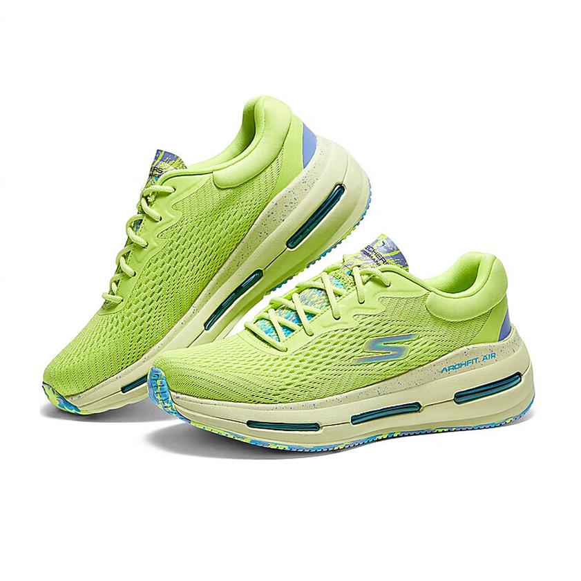Skechers Arch Fit Air Fashion Low Top Casual Shoes Women Sneakers Green 129323-LMLV