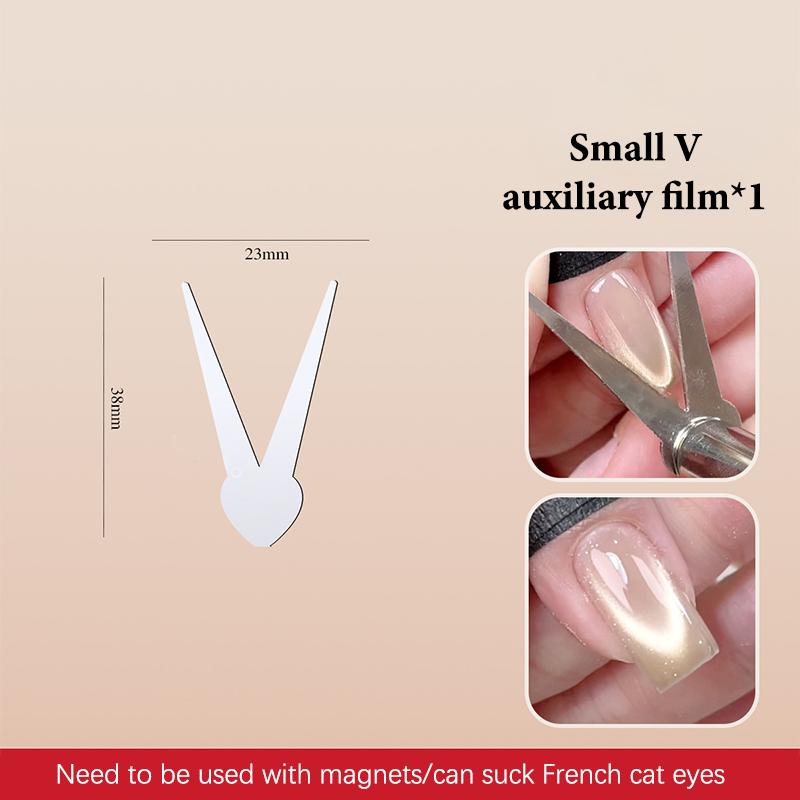 Professional Dual Ended French Cat Eye Magnet Nail Art Tool For Diy Gel Polish To Create V Shape Crescent Line Manicure