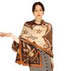 Light and mature style luxury presbyopia scarf with goods, new silk scarf, long large size travel shawl, sun protection