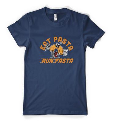 Eat Pasta Run Fasta Running Fast Food Unisex Personalised Kids T Shirt