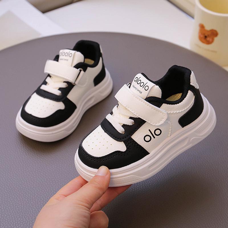 Kids' Lightweight Non-Slip White Sneakers – Comfortable, Thick Sole for Boys & Girls
