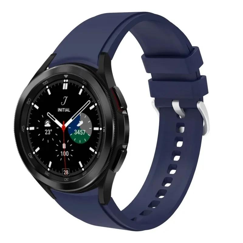 Classic Strap For Samsung Galaxy Watch 4 Classic 46mm 42mm 6 43mm 47mm 5 Pro 45mm Silicone Bracelet Correa Galaxy Watch 4 44mm 40mm Band