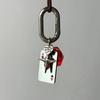 Porte-clés Cœur Rouge Un Dé Dé Charms de Sac Porte-clés de Voiture Exquis Unisexe Décoration de Sac à Dos pour Couple Accessoires Cadeaux