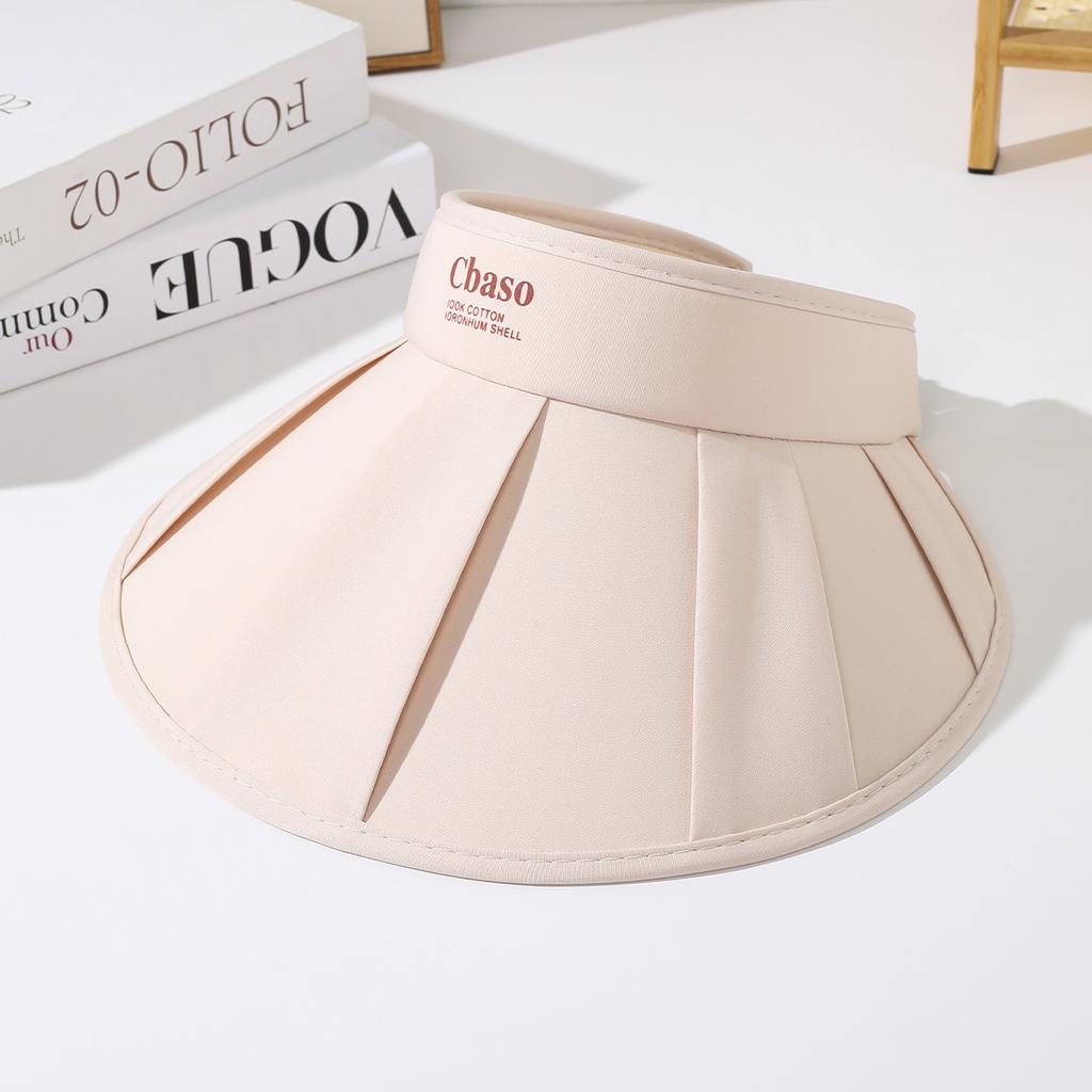 New empty top shell sun protection hat UV protection vinyl hat women's summer big brim sun hat riding