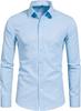 Men S Long Sleeve Solid Color Stretch Wrinkle Resistant Casual Business Shirt