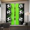 Football-Themed - Pole Bag Curtains, Bedroom, Living Room And Kitchen Decoration, Home Decoration, Window Decoration
