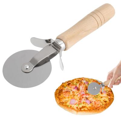 Liroyal Pizza Stainless Steel Pizza Pizza Slicer with Handle and Finger for Commercial and Home Easy To Use Kitchen Pizza Tool Cutter, Knife, Non-Slip