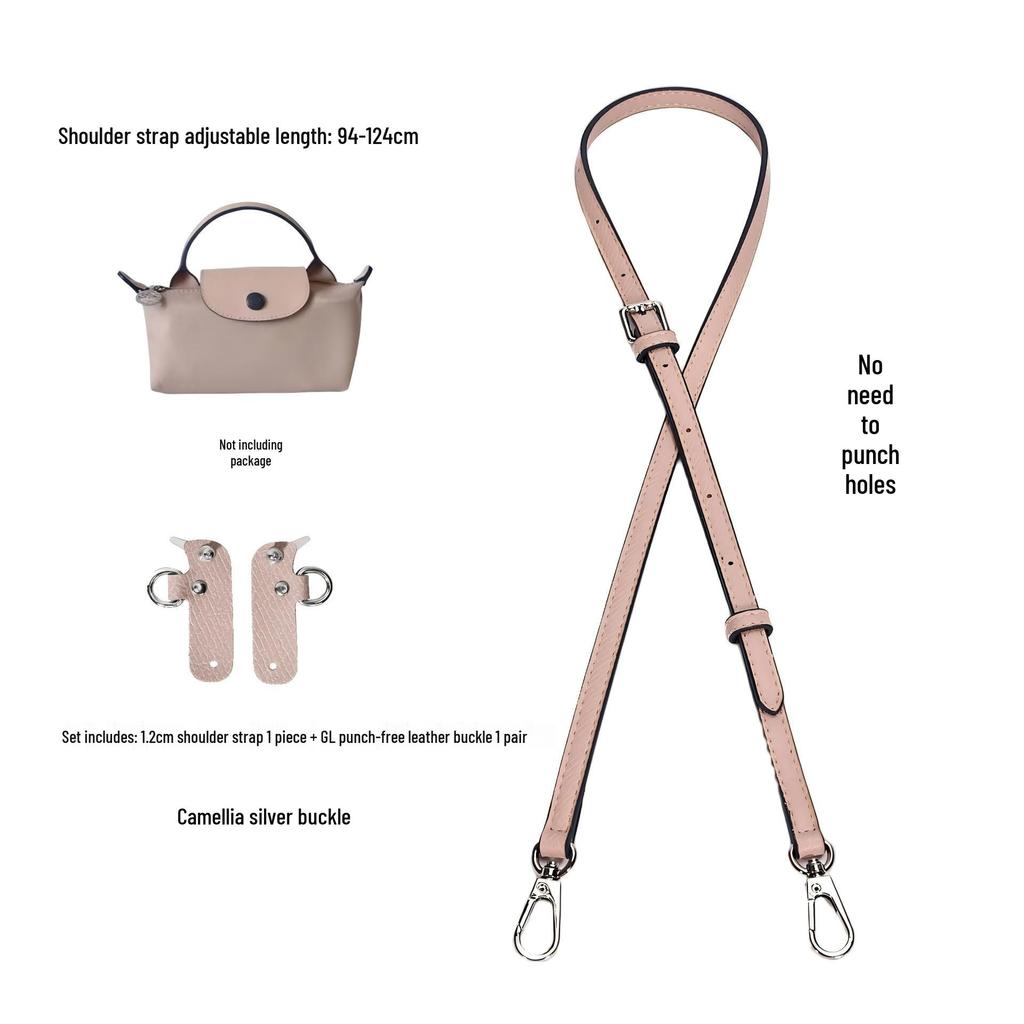 Longxiang Genuine Leather Mini Dumpling Crossbody Bag with Adjustable Shoulder Strap and Non-Slip Buckle