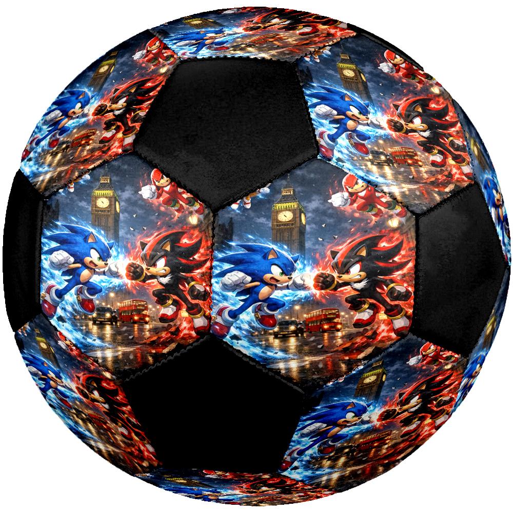 Sonic Theme Size 5 Soccer Ball, Suitable for Both Indoor and Outdoor Matches, a Gift Suitable for Everyone.