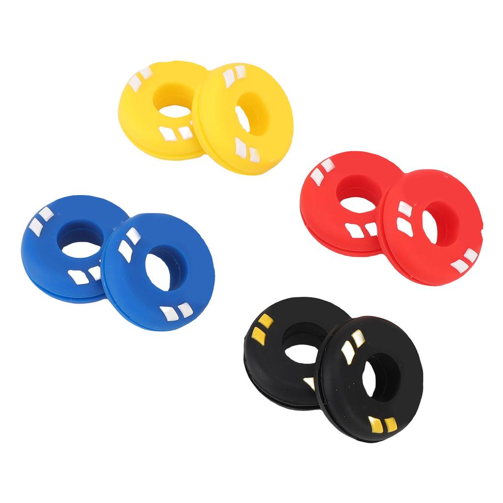 8Pcs Tennis Racquet Vibration Dampener Rubber 4 Colors Tennis Shock Buffer for Practices Performances