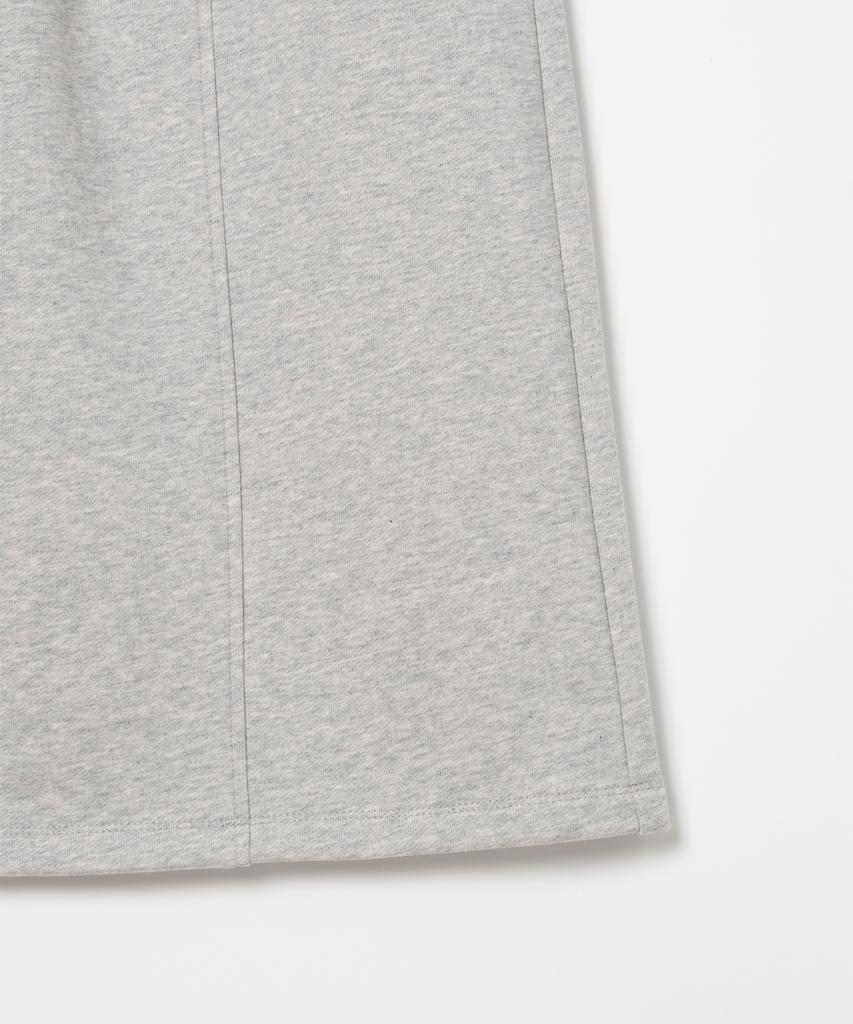 MILLO WOMEN Belt Hole Maxi Skirt [Melange Gray]