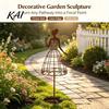 Elegante weibliche Silhouette Pflanzenstütze Vintage Dame Gartengitter Rankhilfe, Rustikales Metall für Kletterpflanzen Botanische Dekoration Außenbereiche Ranken Und Blumen,